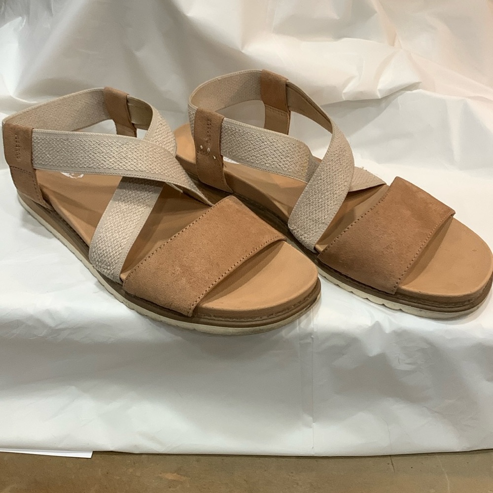 Dr Scholl’s suede and elastic sandals with textured soles